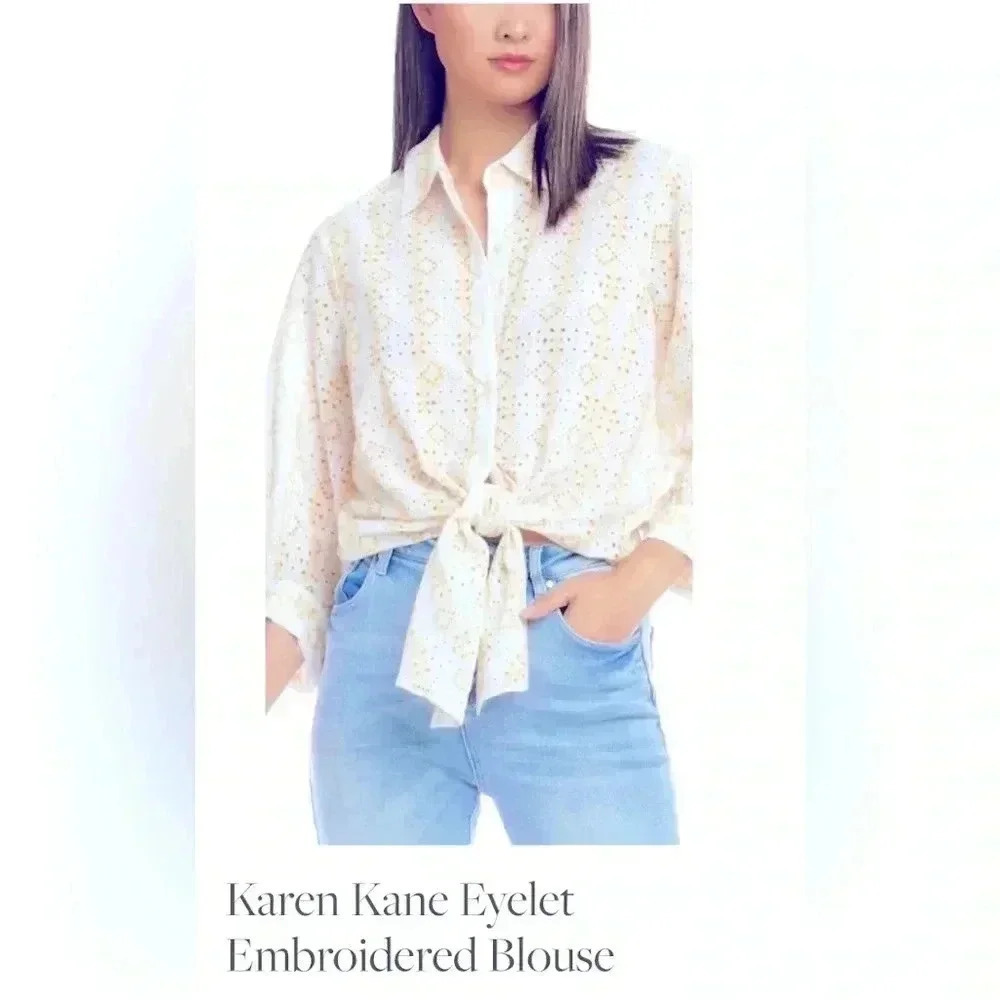 KAREN KANE eyelet blouse